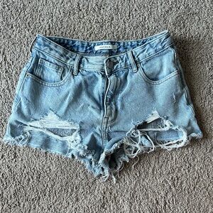 PacSun Light Wash Ripped Jean Shorts